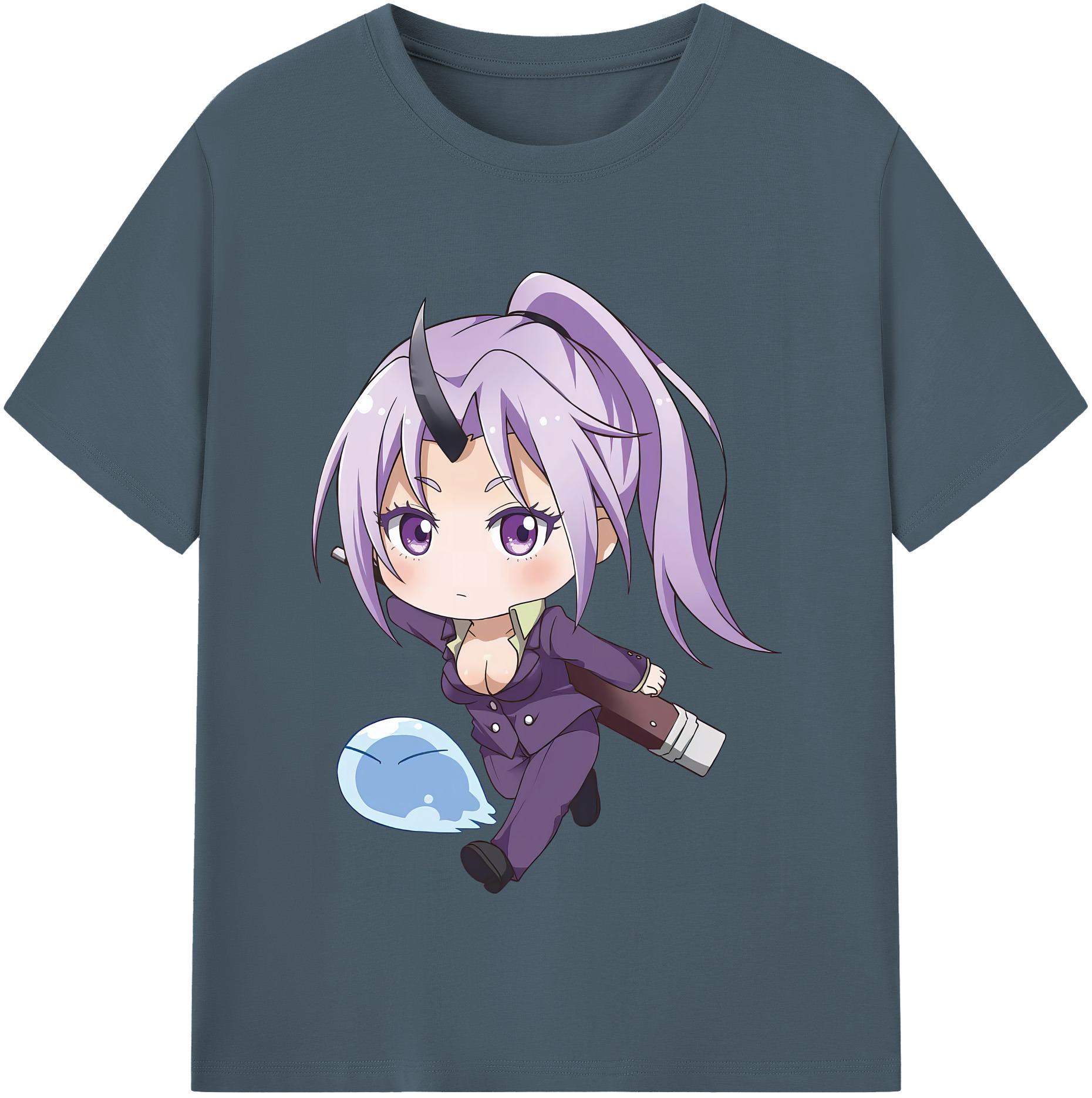 （画像用） 転スラ Regarding Reincarnated to Slime 綿100％半袖Tシャツ（フロントプリント）